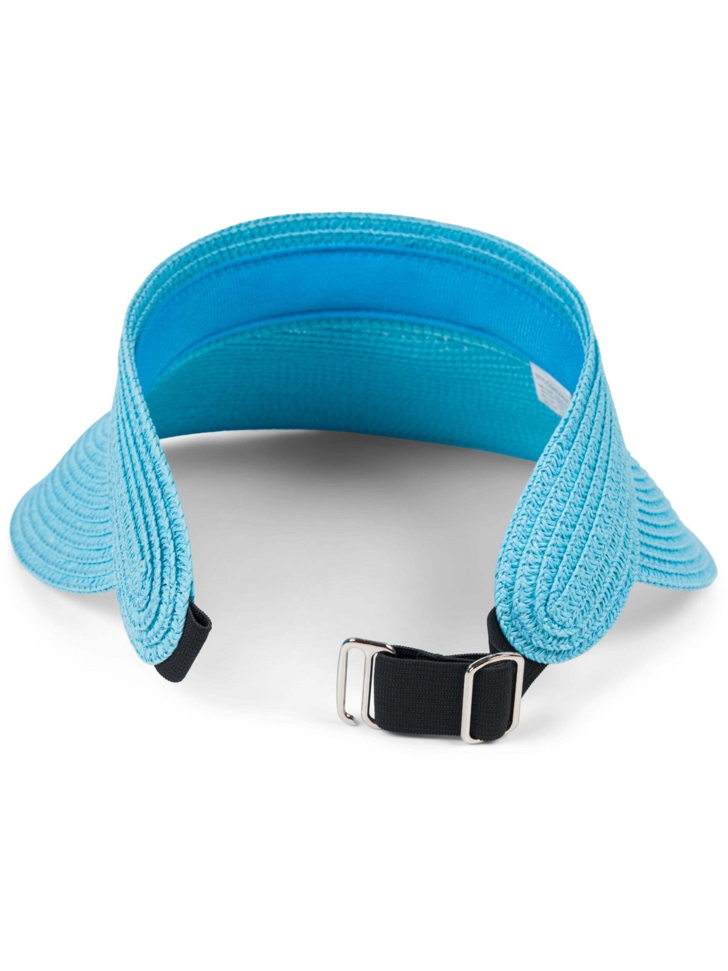 styleBREAKER Cap 'Papierstroh Visor Cap Einfarbig' in Blue