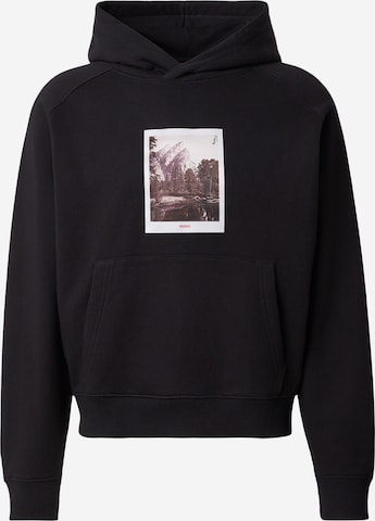 juoda HUGO Megztinis be užsegimo 'Deneb': priekis