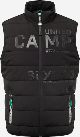 CAMP DAVID Vest in Black: front