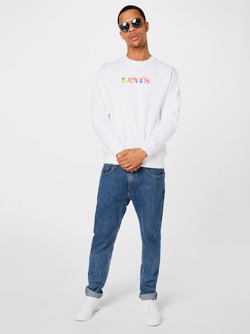 Coupe regular Sweat-shirt 'Relaxd Graphic Crew' LEVI'S ® en blanc