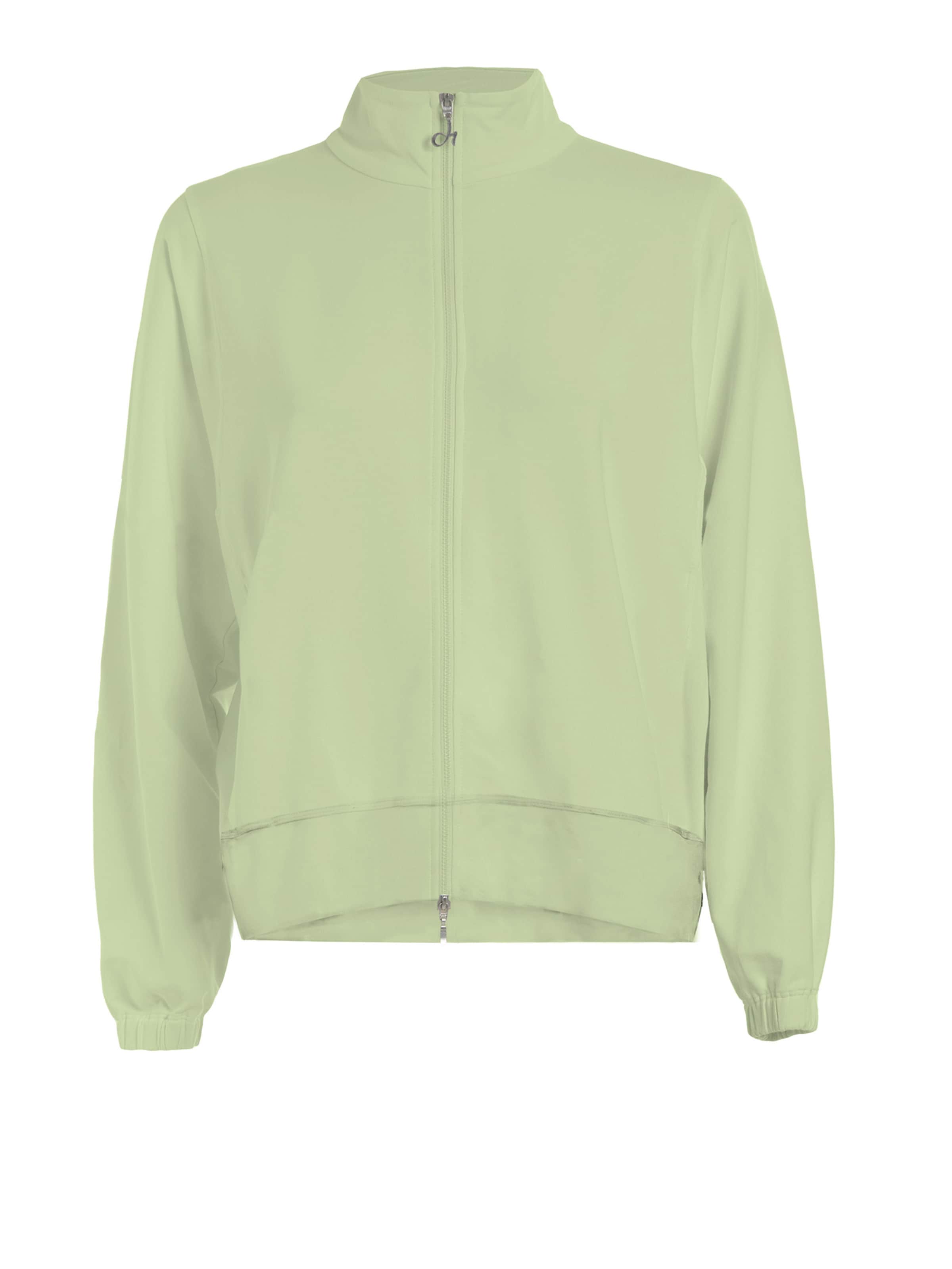 DEHA Sweatvest in Groen: voorkant