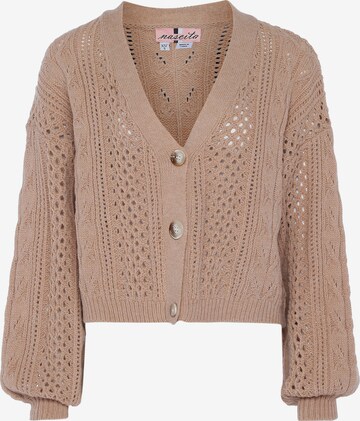 nascita Knit Cardigan in Beige: front