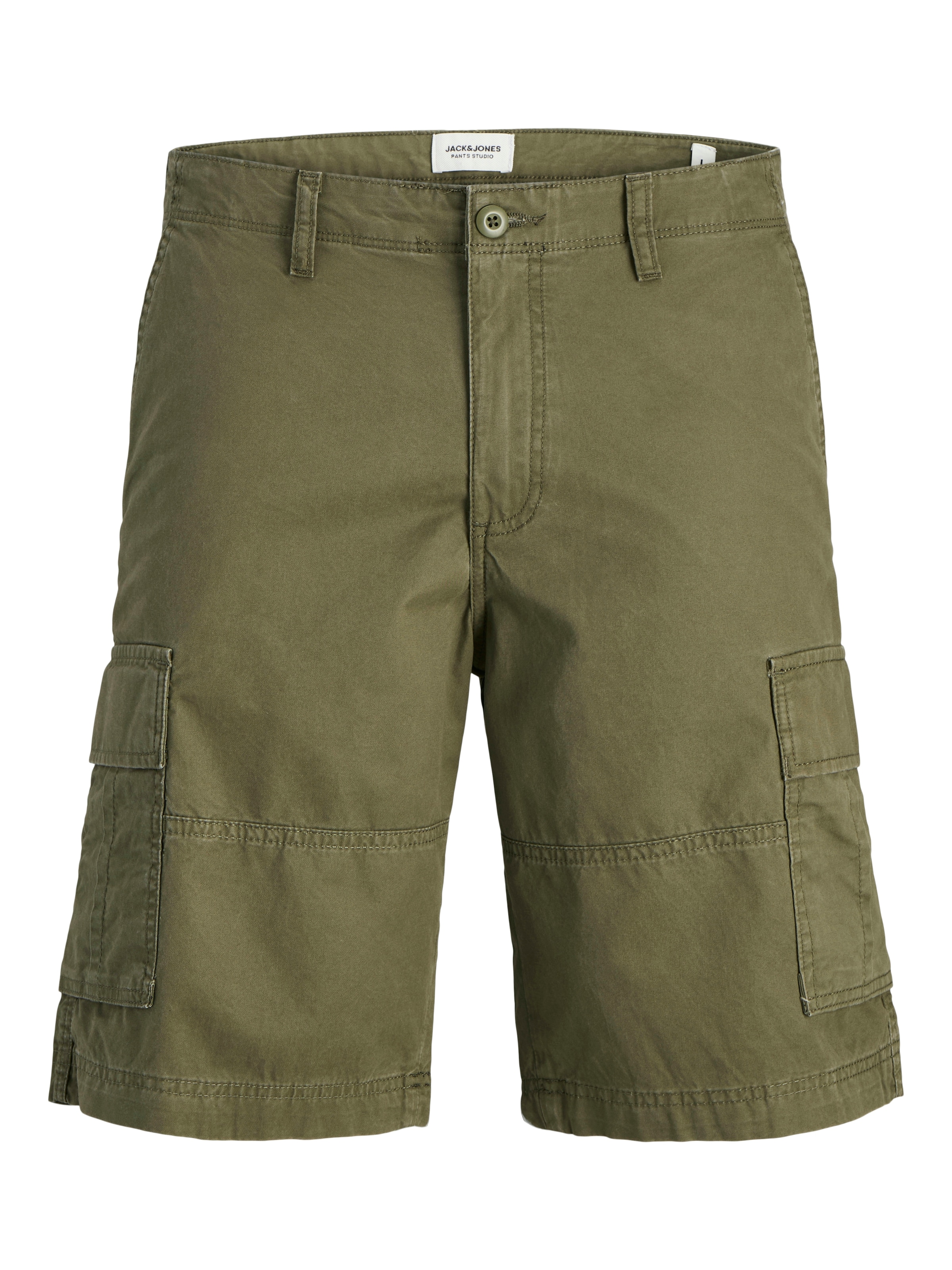 JACK & JONES - Loosefit Calças cargo 'JPSTCOLE MATEO' em verde: frente