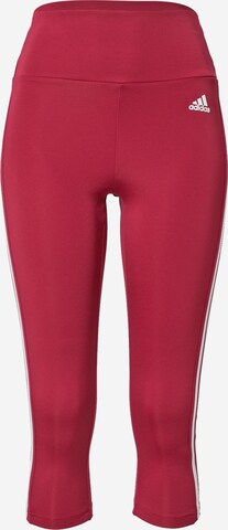 ADIDAS PERFORMANCE Workout Pants in Red: front