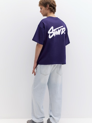 Maglietta 'STWD' di Pull&Bear in blu