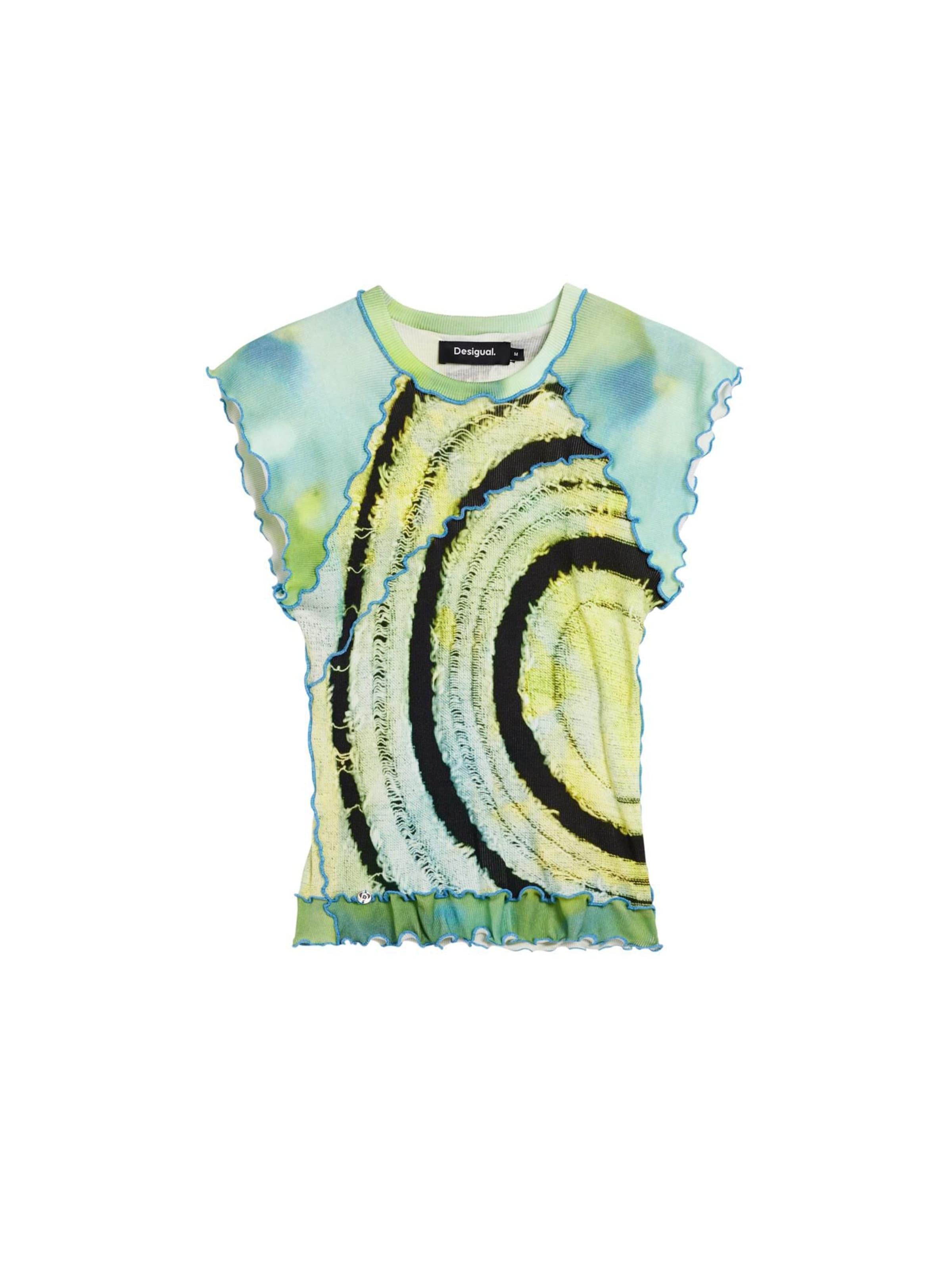 Desigual Shirt in gelb / grün / schwarz, Produktansicht