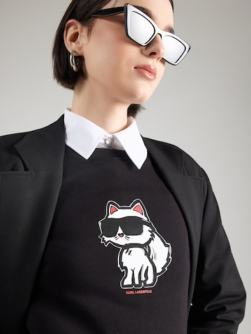 juoda Karl Lagerfeld Megztinis be užsegimo 'Ikon'