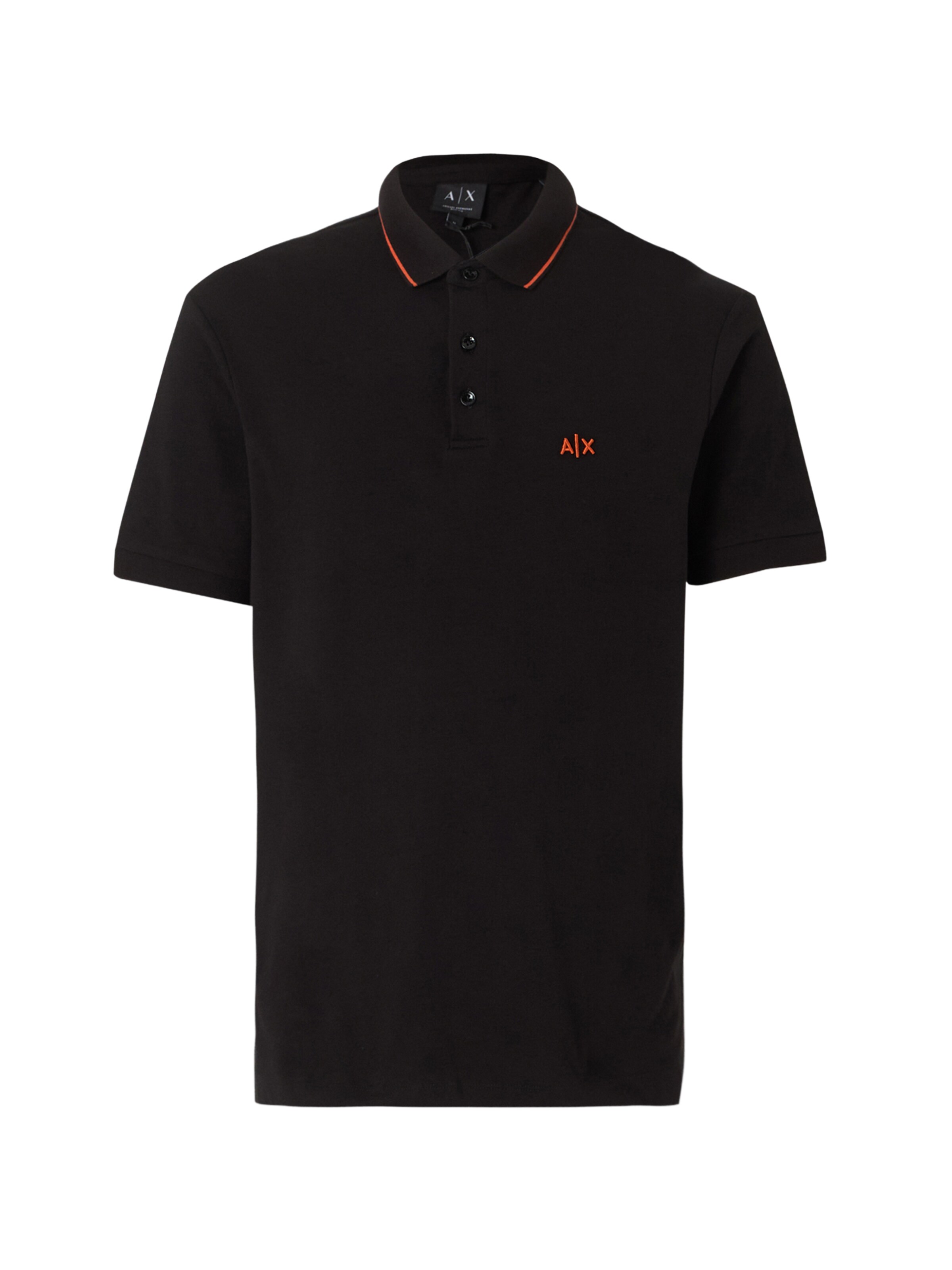 ARMANI EXCHANGE Poloshirt in Schwarz: Vorderseite