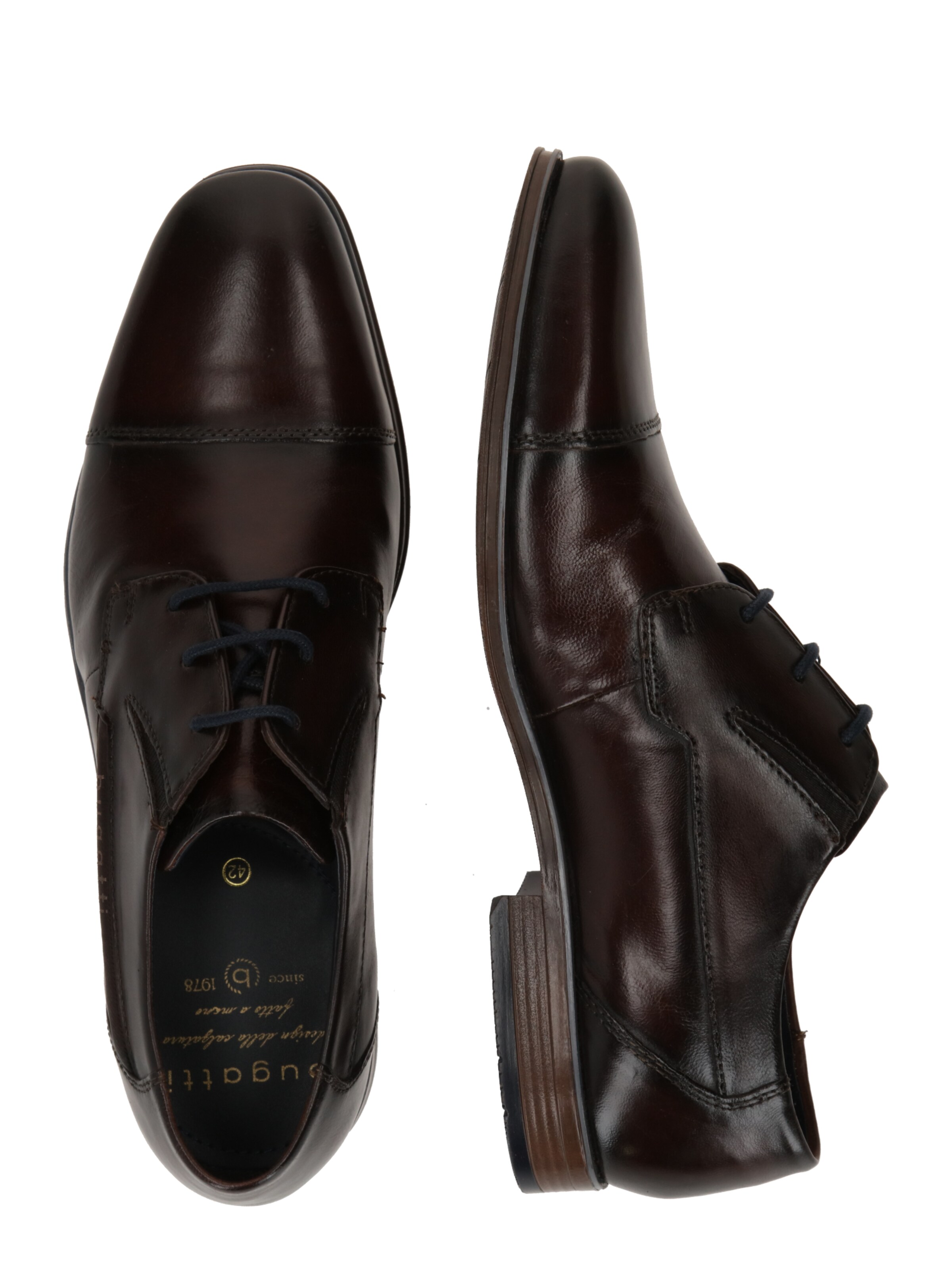 bugatti Обувь на шнуровке в Коричневый