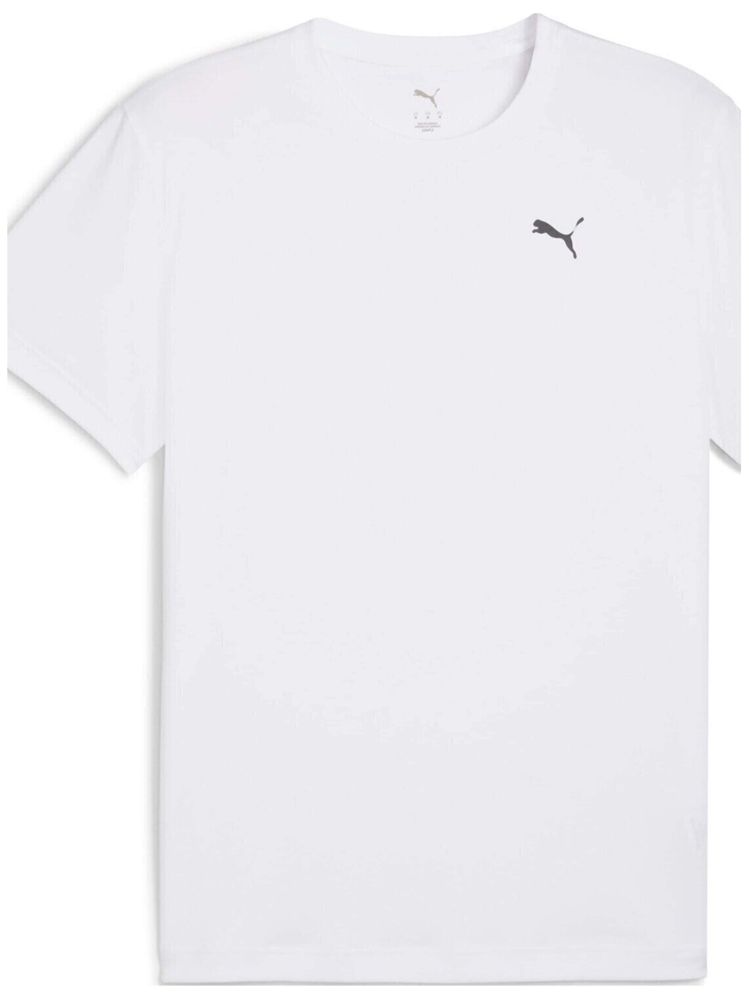 Maglietta 'Puma Graphics Running Faster Tee M' di PUMA in bianco: frontale