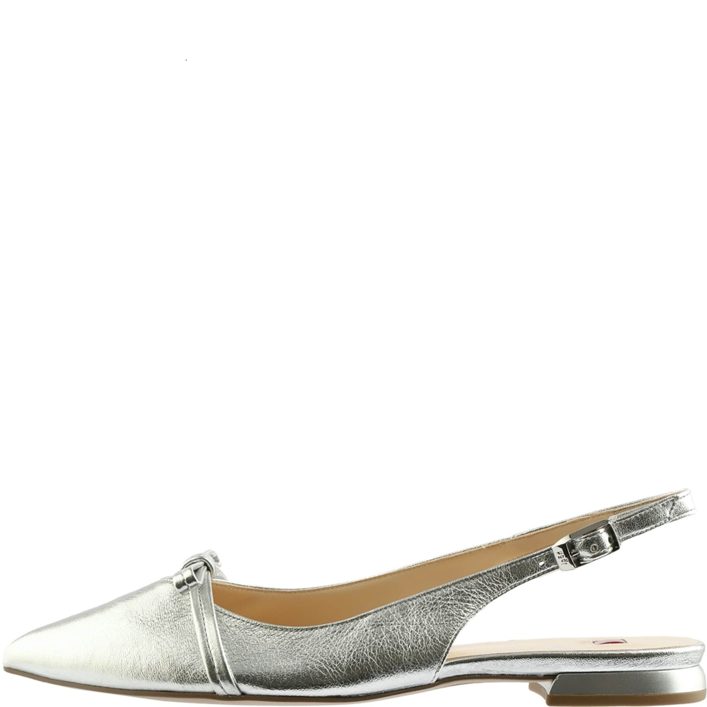 Högl Riemchenballerina 'Pretty' in Silber: Vorderseite