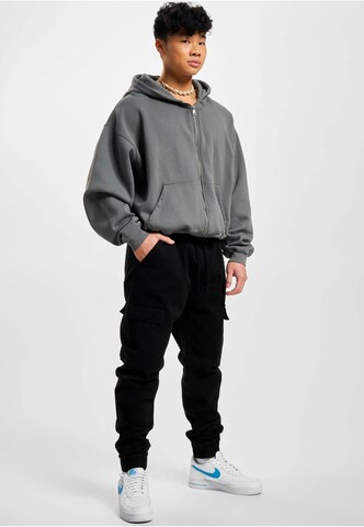 DEF Loosefit Cargojeans in Zwart
