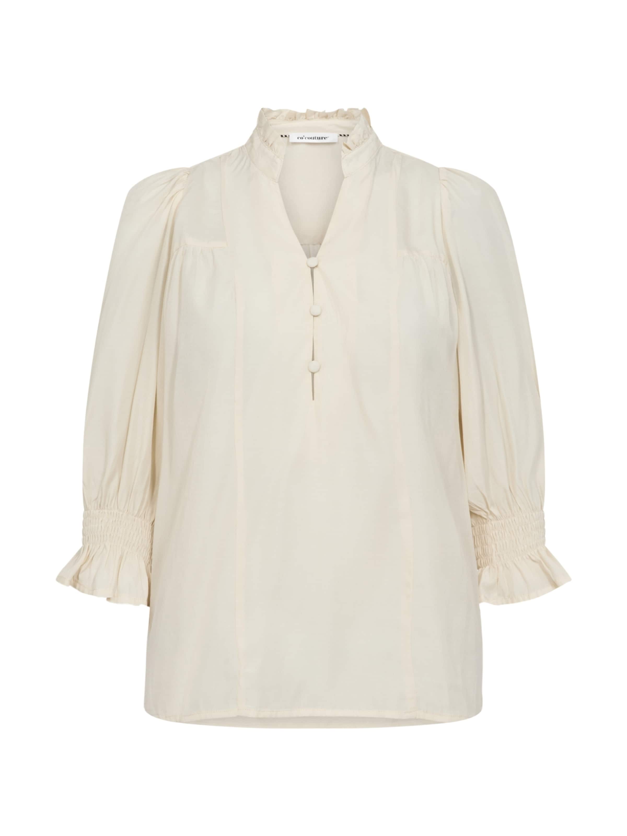 co'couture Blouse 'Aila' in Wit: voorkant
