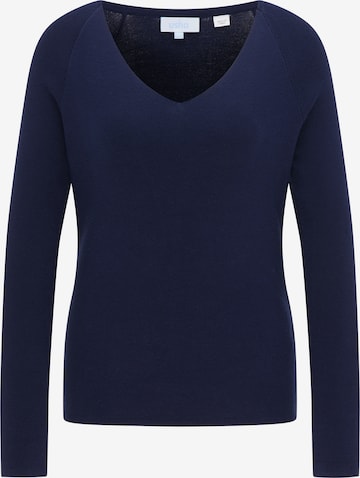 usha BLUE LABEL Strickpullover in Blau: predná strana