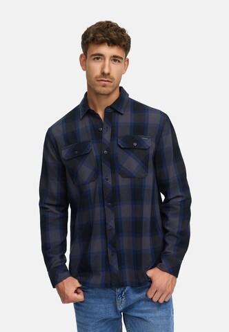 INDICODE JEANS Regular fit Overhemd 'Pomal' in Grijs: voorkant