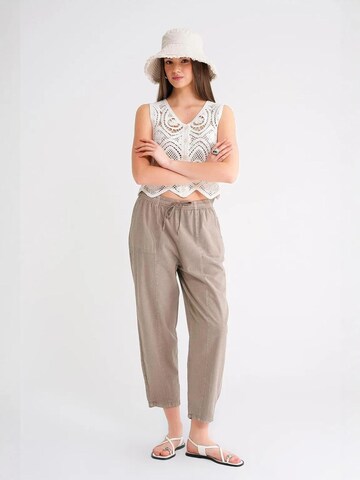 MixRay - Folgado Calças em bege