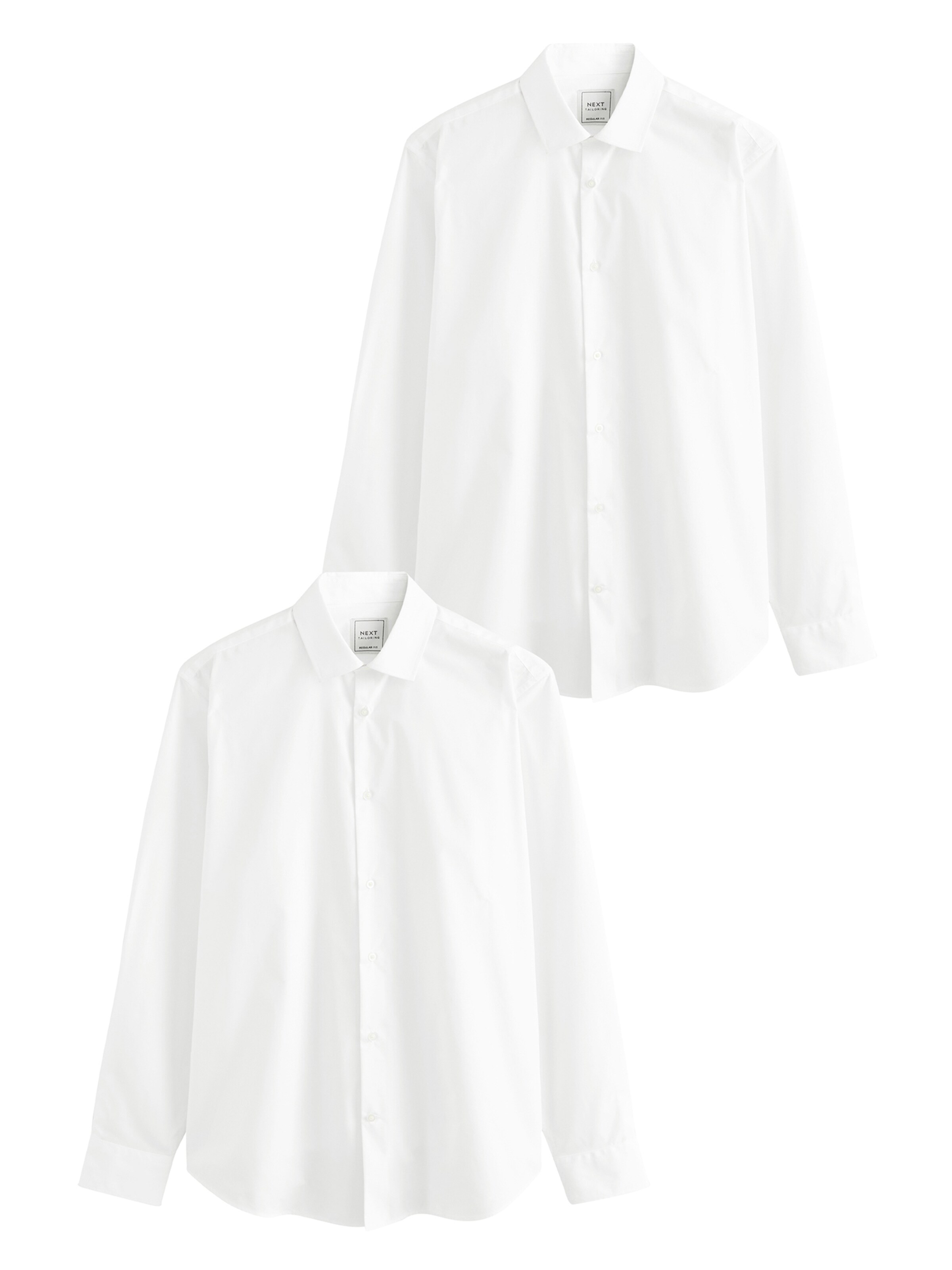 Next Средняя посадка Рубашка в Белый: спереди