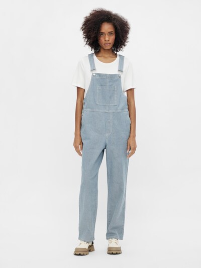 Pantaloni raiați 'Aisa' OBJECT pe albastru denim, Vizualizare model