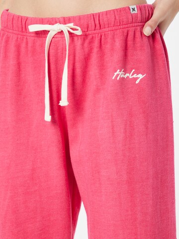 Effilé Pantalon de sport Hurley en rose