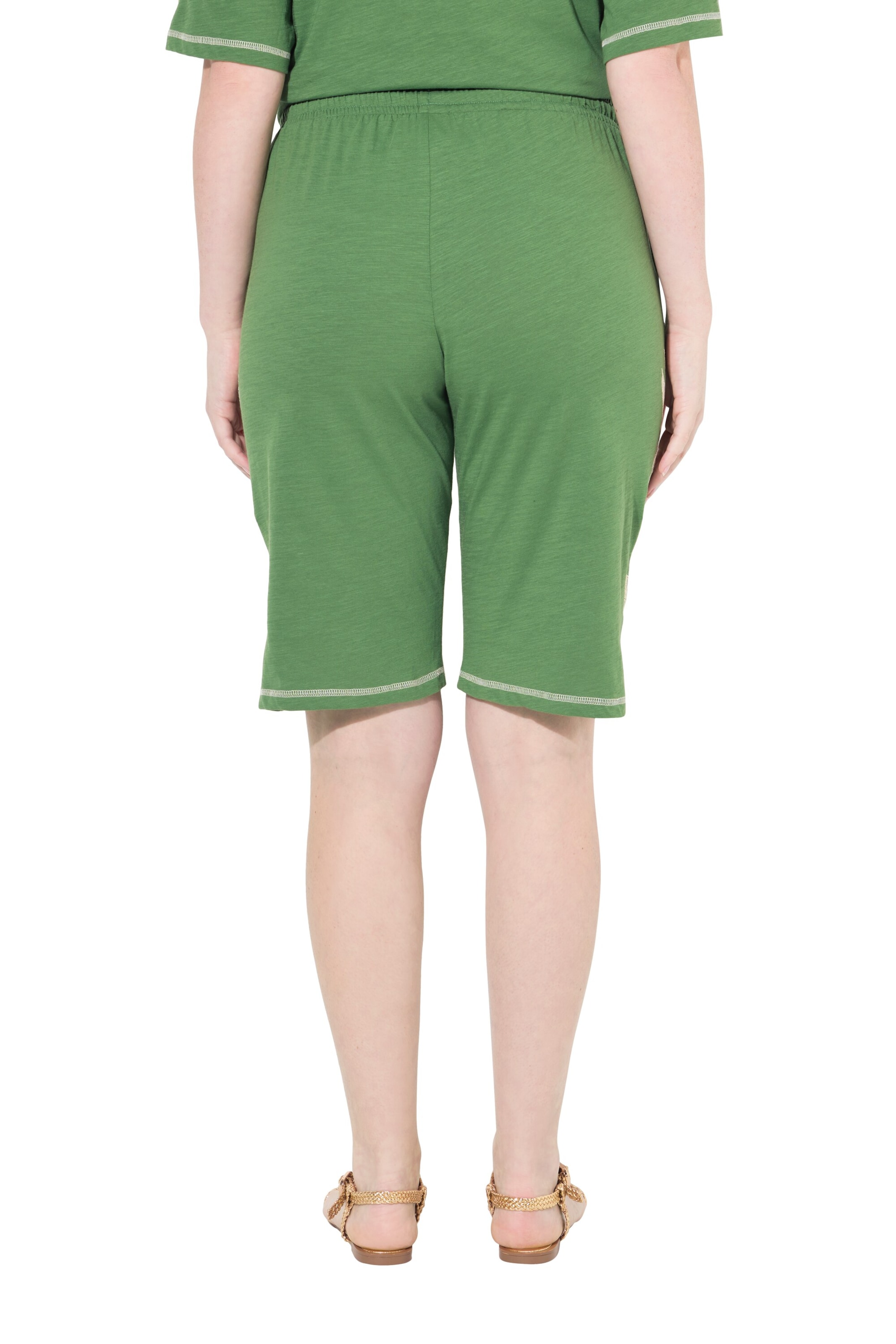 Ulla Popken Regular Trousers in Green