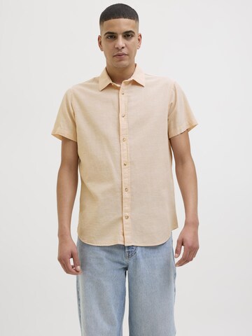 JACK & JONES Regular fit Button Up Shirt 'JJESummer' in Beige: front