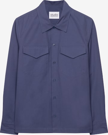 Coupe regular Chemise 'Studio' Studio Seidensticker en bleu : devant