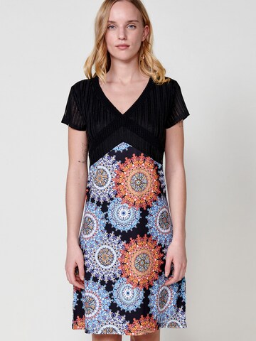 KOROSHI Summer dress in Black: front