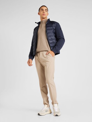 Matinique Slim fit Pleated Pants 'Liam' in Beige