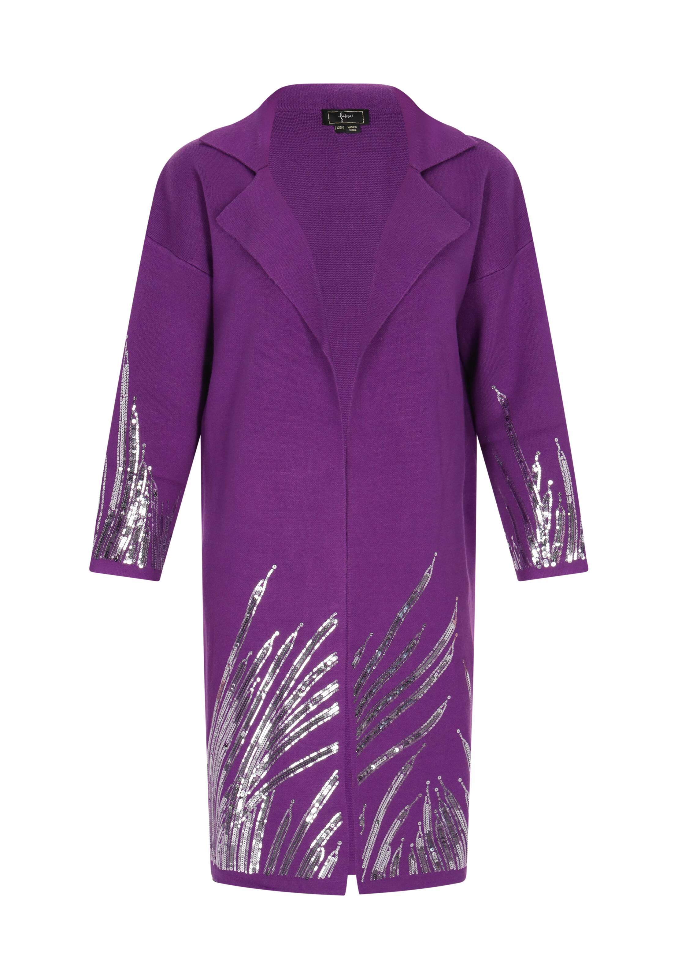 faina Вязаная кофта в Лиловый: спереди