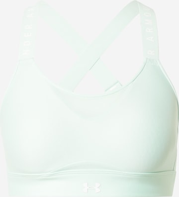 UNDER ARMOUR Спортивный бюстгальтер 'Infinity High' в Зеленый: спереди