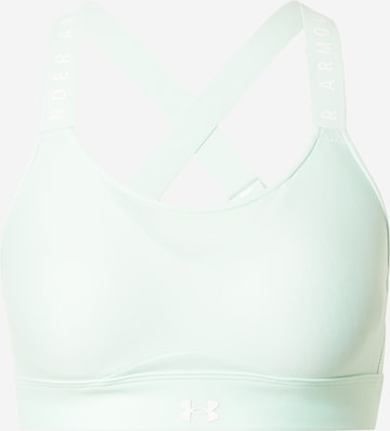 UNDER ARMOURBustier Sportski grudnjak 'Infinity High' - zelena boja: prednji dio