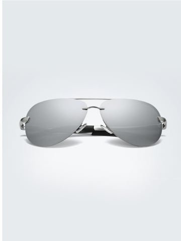 VEYREY Sunglasses 'Pilotenbrille Sonnenbrillen Laudin' in Silver