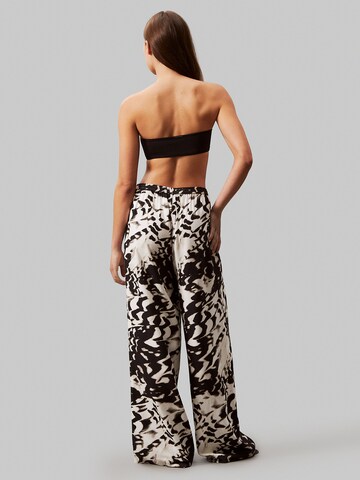 Calvin Klein Swimwear Wide Leg Hose in Schwarz