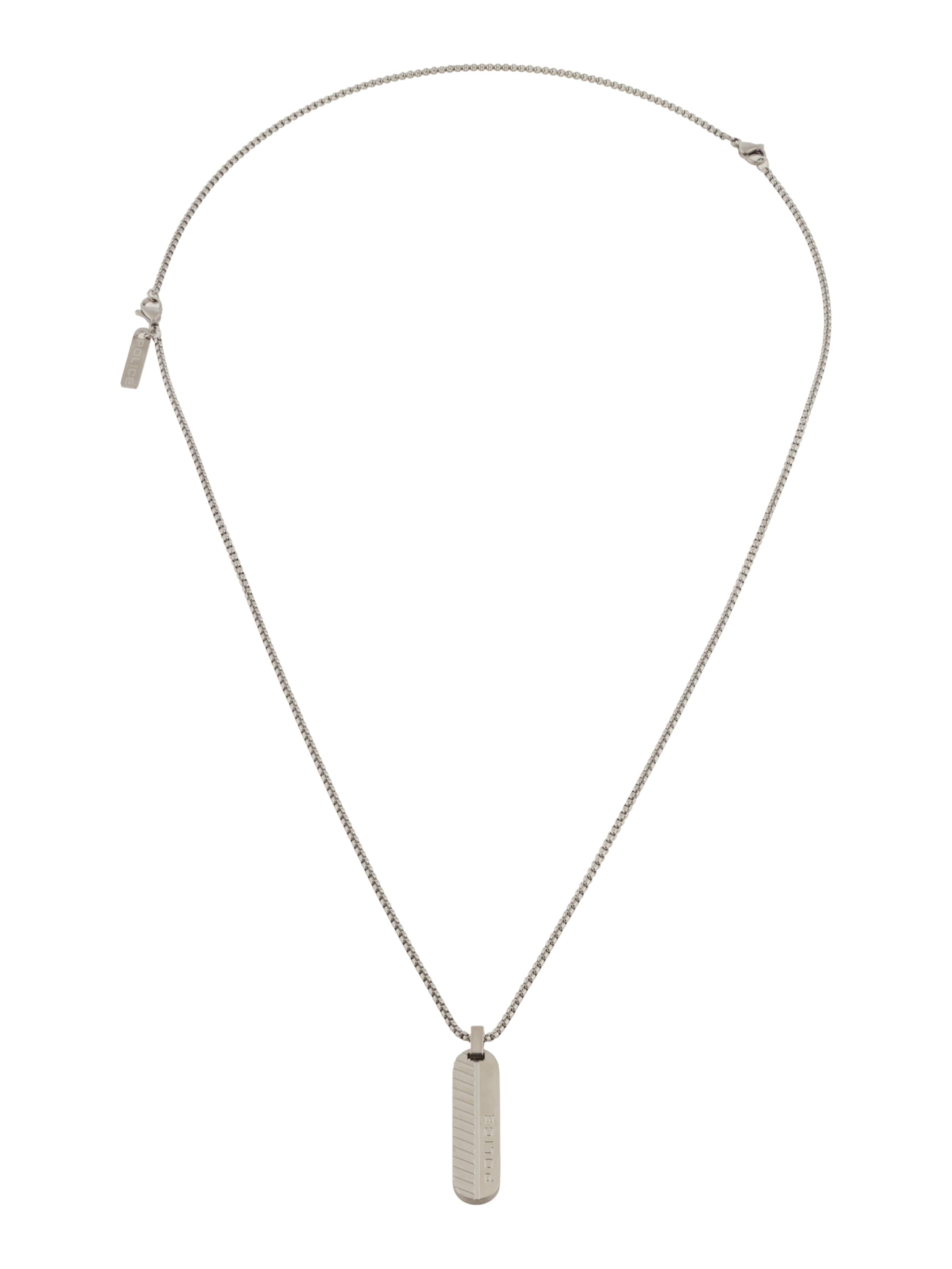 Chaîne 'Treadstone' POLICE en argent : devant