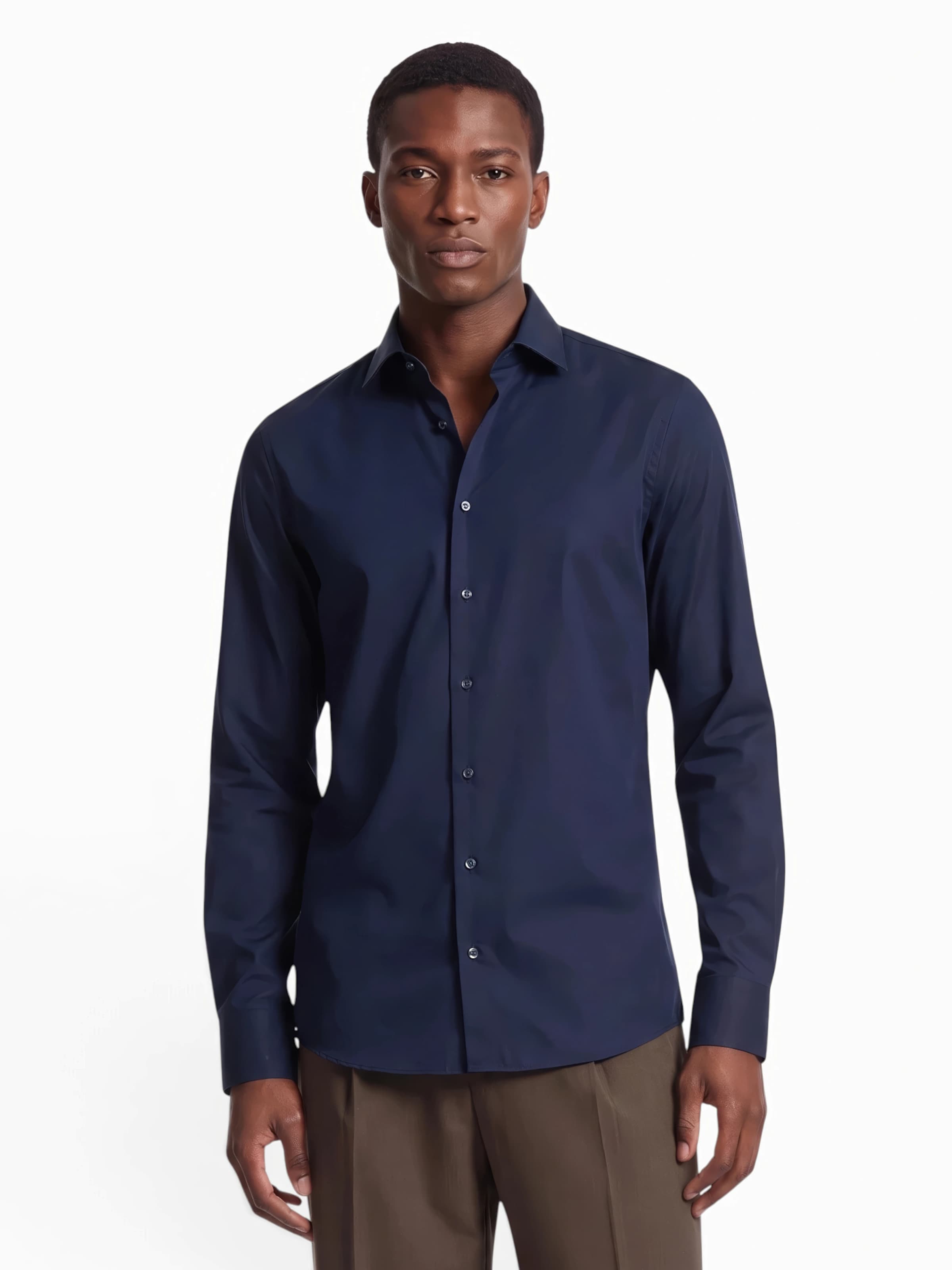 OLYMP Super Slim Fit Button Up Shirt in Blue