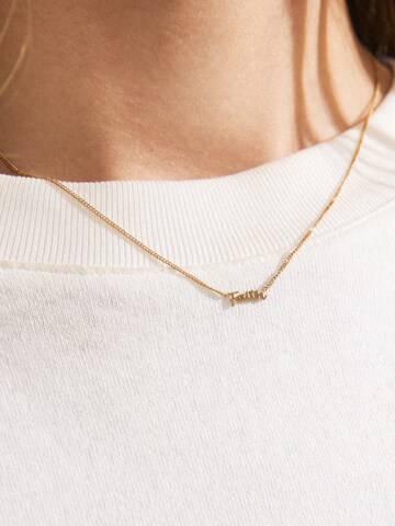 Pilgrim Halsband 'Love Tag' i guld