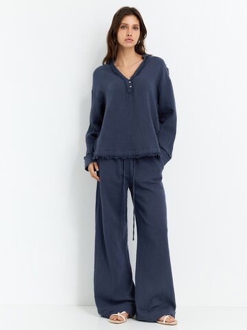 Pull&Bear Bluse in Blau