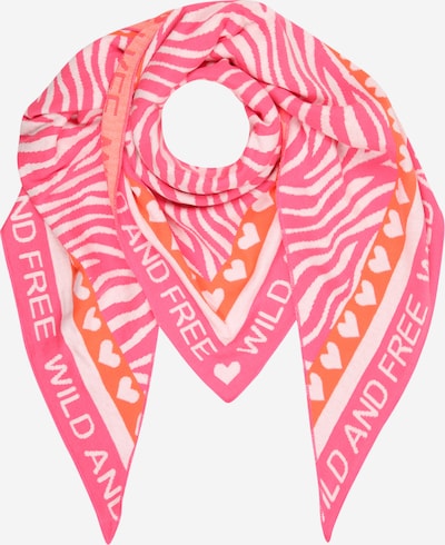 Zwillingsherz Tuch 'Zebra Love' in honig / dunkelpink / weiß, Produktansicht