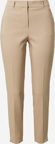 COMMA Regular Pleated Pants in Beige: front