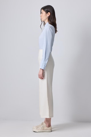 Touche Prive Wide leg Pantalon in Beige: voorkant