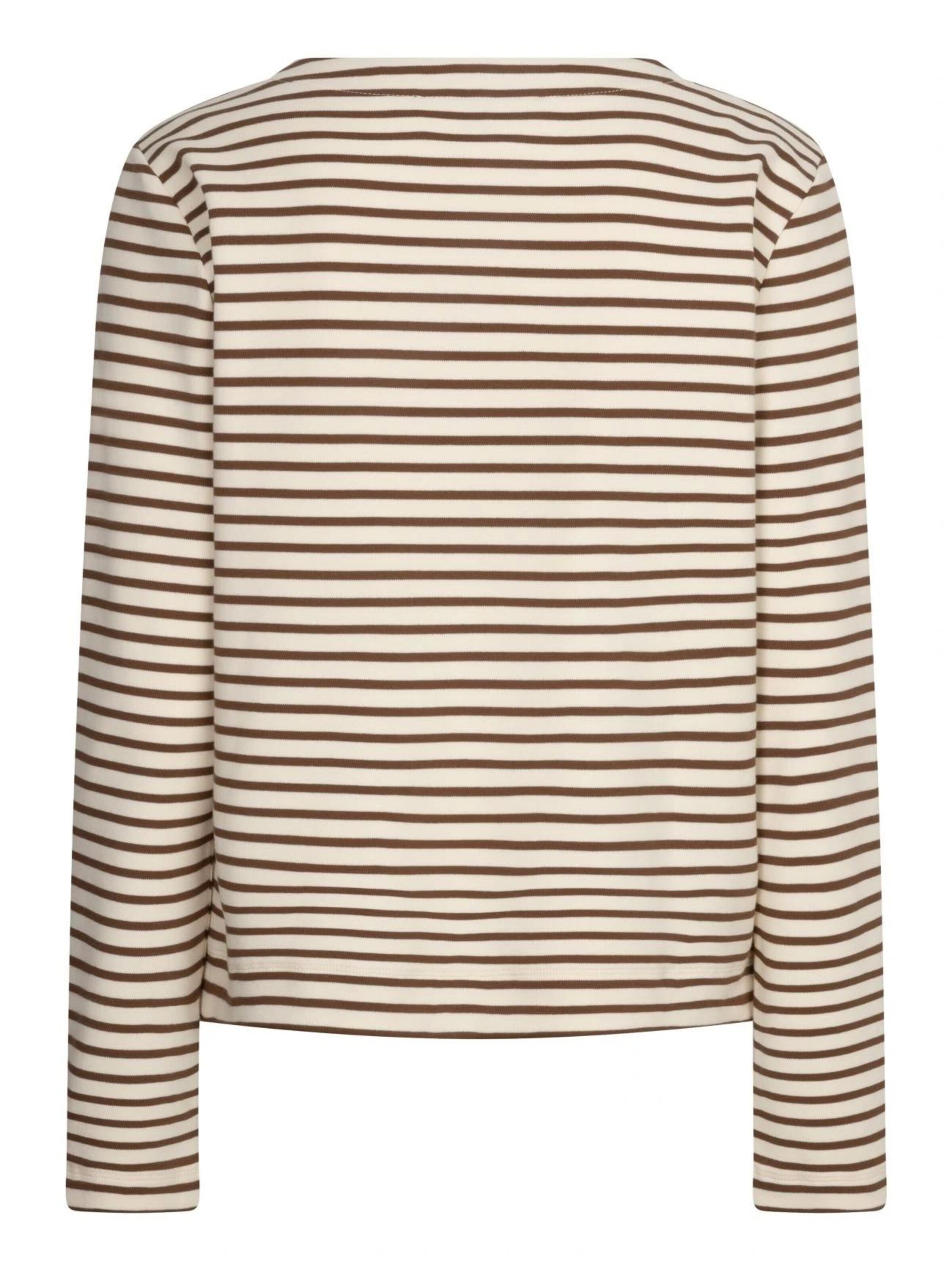 Red Button Top 'RB Terry stripe espresso' in Bruin
