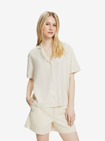 ESPRIT Blouse in Wit: voorkant