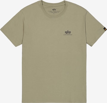 ALPHA INDUSTRIES Shirt 'Basic Small Logo' in Grün: Vorderseite