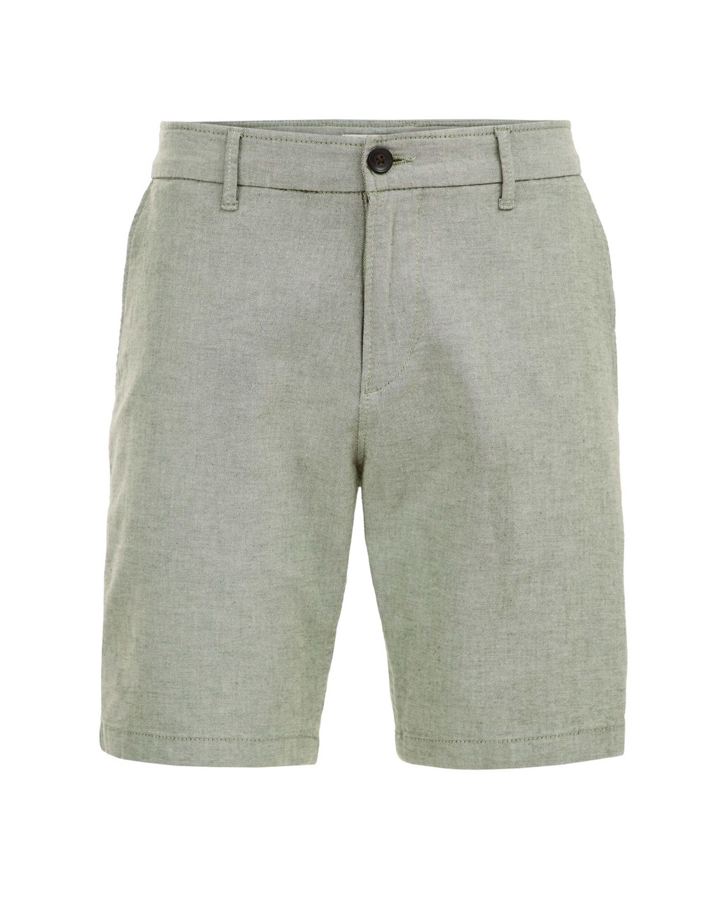 WE Fashion Štandardný strih Chino nohavice - Zelená: predná strana