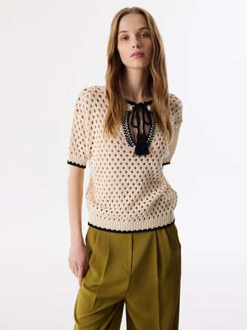 Pull-over Twist en blanc : devant