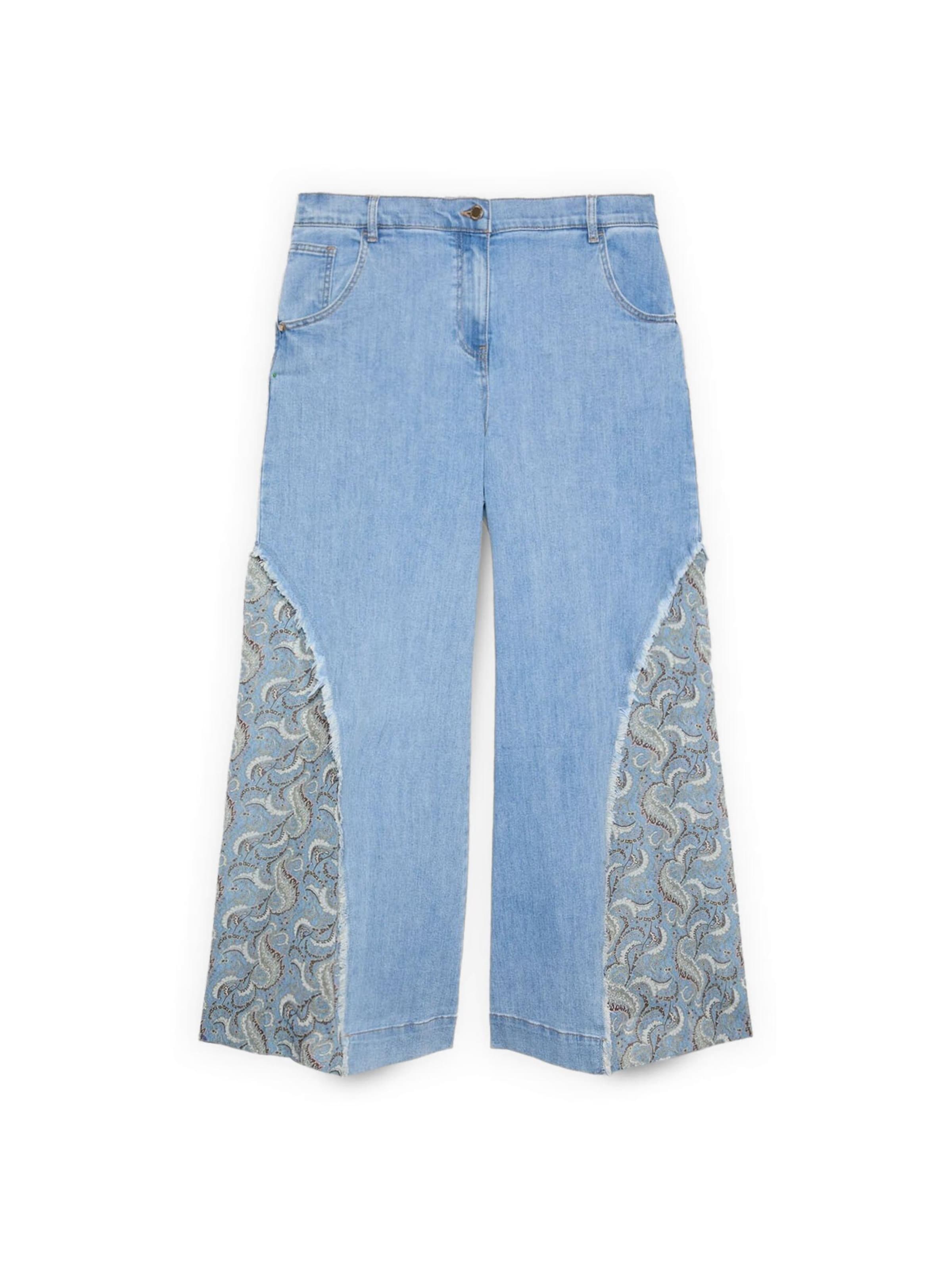 évasé Jean Fiorella Rubino en bleu : devant