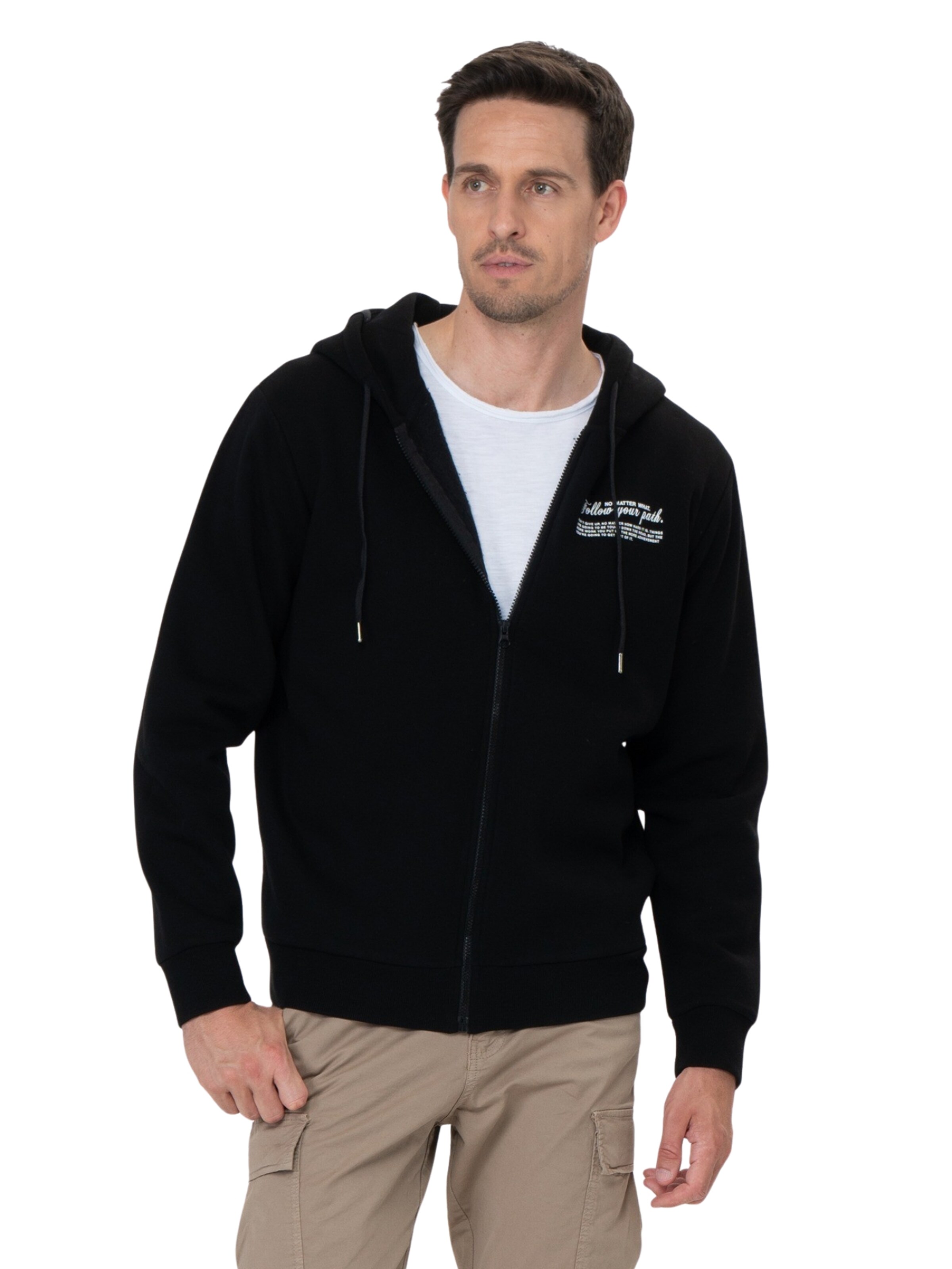 Key Largo Sweatjakke 'PATH' i sort