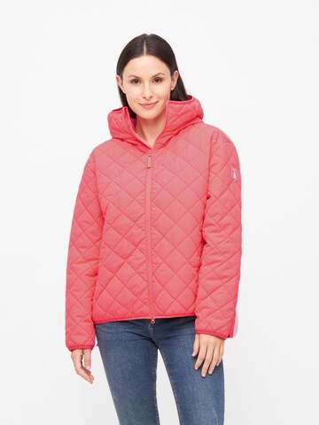 Derbe Between-Season Jacket 'Quiltby Short ' in Pink: front