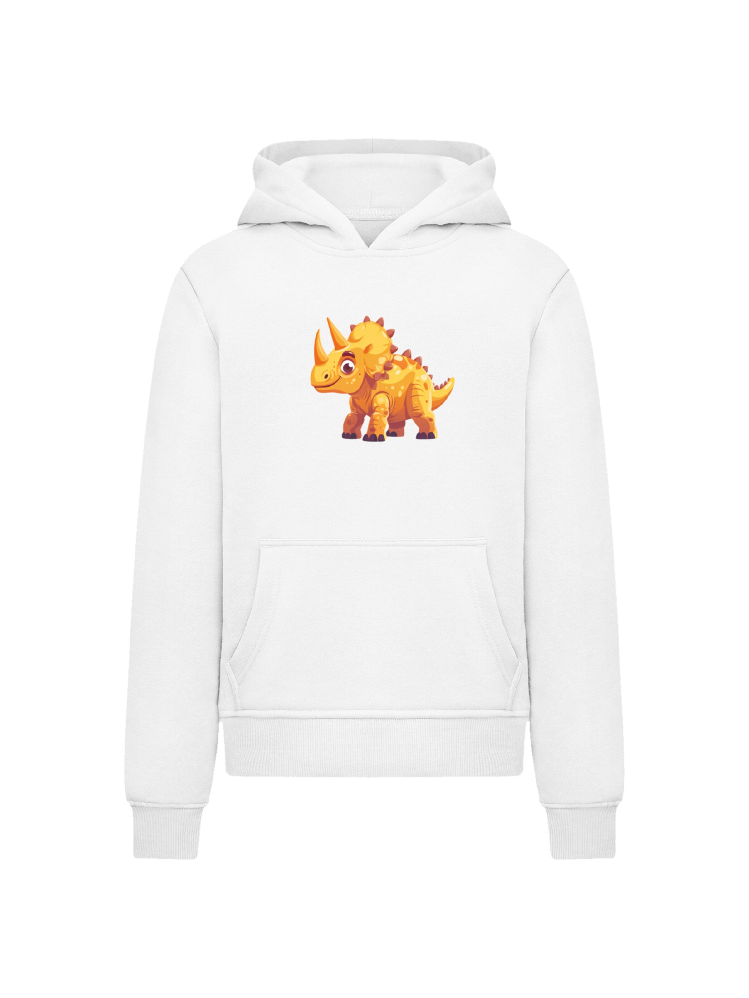 F4NT4STIC Sweatshirt 'Süßer Triceratops Dinosaurier' in Wit: voorkant