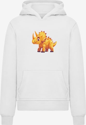 F4NT4STIC Pullover 'Süßer Triceratops Dinosaurier' in Weiß: Vorderseite